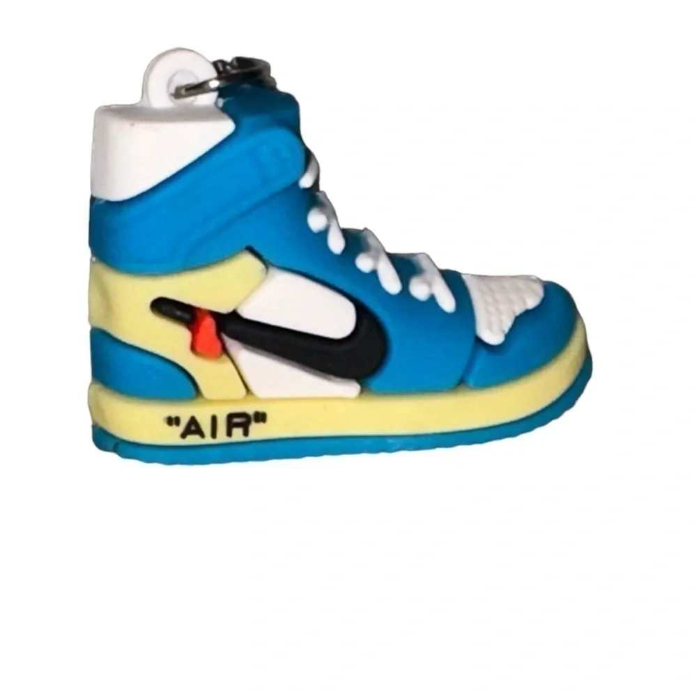 Air Jordan 1 High Top Nike Key Chain/ Bag Charm Blue/White/Yellow Comes w/box